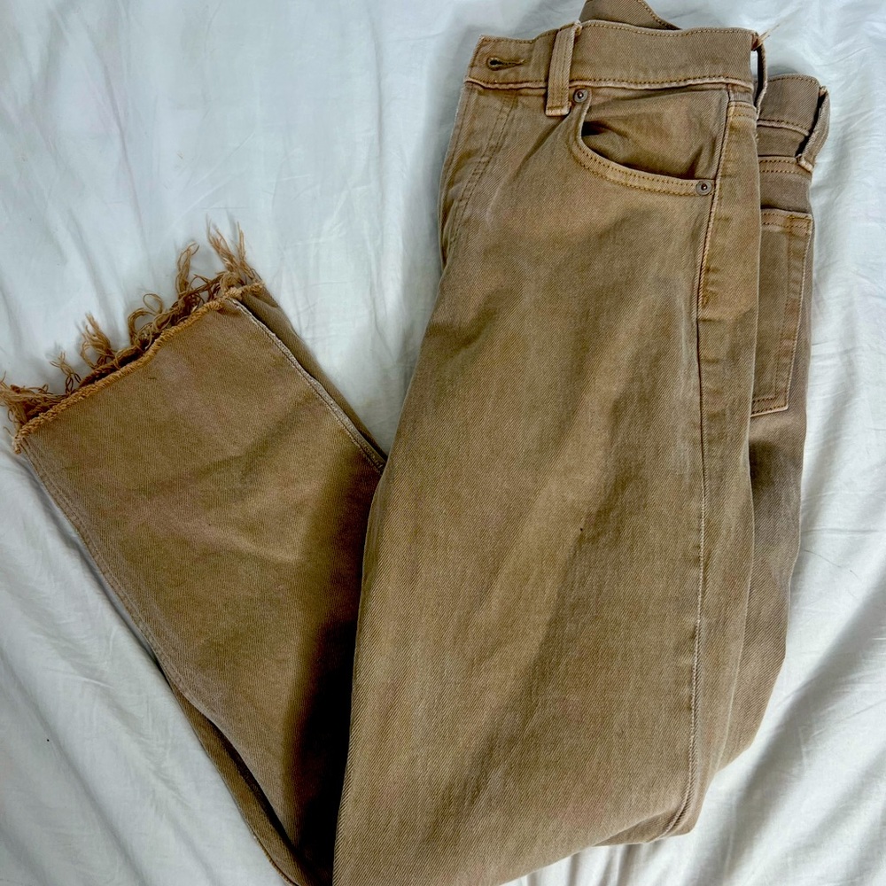 Tan Frilled Gap Pants (NEVER WORN)